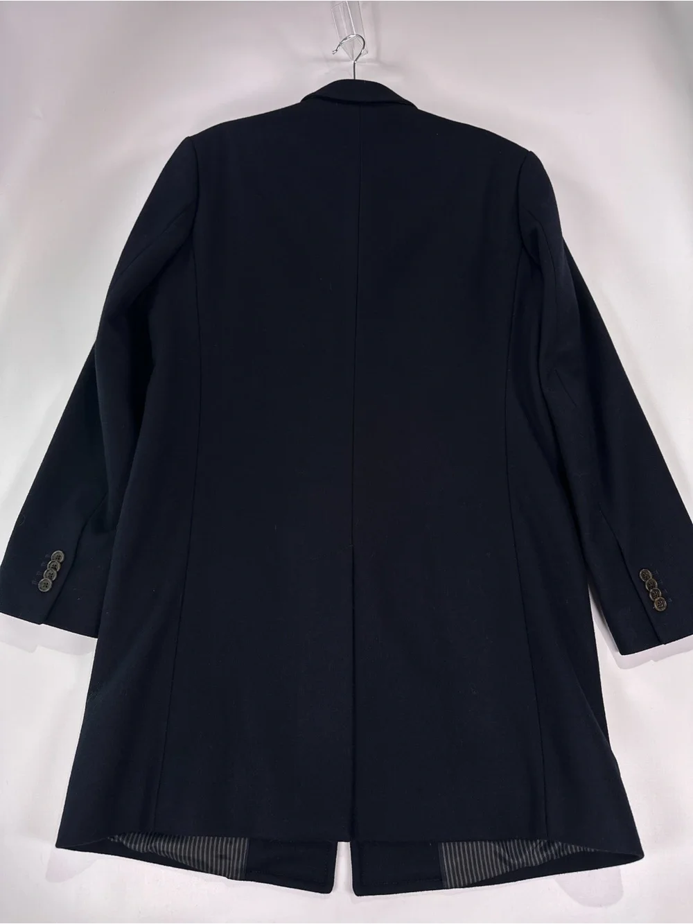 Banana Republic Nova Fides Italian Wool Cashmere Topcoat Navy M